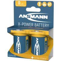 ANSMANN Pile alcaline X-Power, Mono D, blister de 2