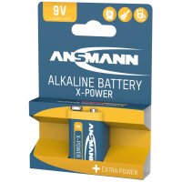 ANSMANN pile alcaline X-Power, 9V bloc E,...