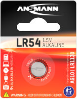 ANSMANN Alkaline Knopfzelle "LR54", 1,5 Volt...