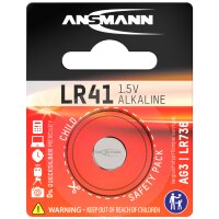 ANSMANN Alkaline Knopfzelle "LR41", 1,5 Volt (AG3)