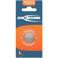 ANSMANN Pile bouton au lithium CR2016, 3,0 Volt, blister
