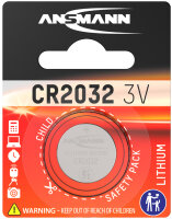 ANSMANN Pile bouton au lithium CR2032, 3,0 Volt, blister