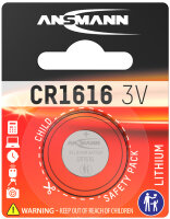 ANSMANN Pile bouton au lithium CR1616, 3,0 Volt, blister