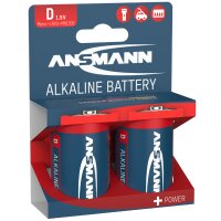 ANSMANN Pile alcaline RED, Mono D, blister de 2