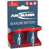 ANSMANN Pile alcaline RED, Baby C LR14, blister de 2