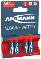 ANSMANN Pile alcaline RED, Micro AAA, blister de 4