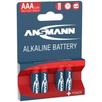 ANSMANN Pile alcaline RED, Micro AAA, blister de 4