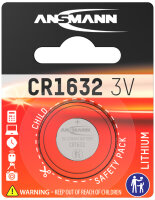 ANSMANN Pile bouton au lithium CR1632, 3 Volt, blister d1