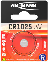 ANSMANN Pile bouton au lithium CR1025, 3 Volt, blister d1