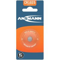 ANSMANN Lithium Knopfzelle CR1025, 3 Volt, 1er Blister
