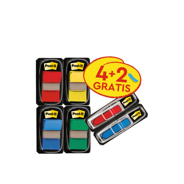 Post-it Marque-page Index Standard, 25,4 x 43,2 mm, 8+2