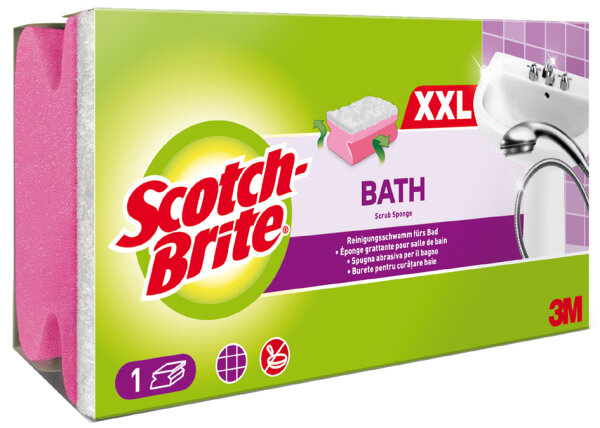 Scotch-Brite Eponge de nettoyage Soft, rose clair/blanc