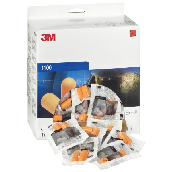 3M Einweg-Gehörschutzstöpsel 1100, in Spenderbox