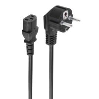 shiverpeaks BASIC-S Schutzkontakt Stromkabel, 1,8 m, schwarz