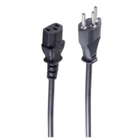 shiverpeaks BASIC-S Schweizer Stromkabel, 1,8 m, schwarz