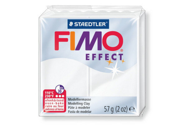 FIMO Pâte à modeler Effect 57g 8010-014 blanc translucent