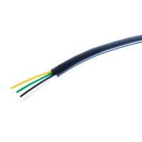 shiverpeaks BASIC-S Telefonkabel, flach, schwarz, 100 m