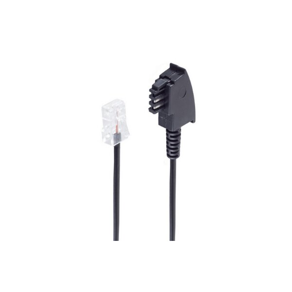 shiverpeaks BASIC-S Telefonkabel, schwarz, 3,0 m
