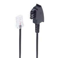 shiverpeaks BASIC-S Telefonkabel, schwarz, 3,0 m