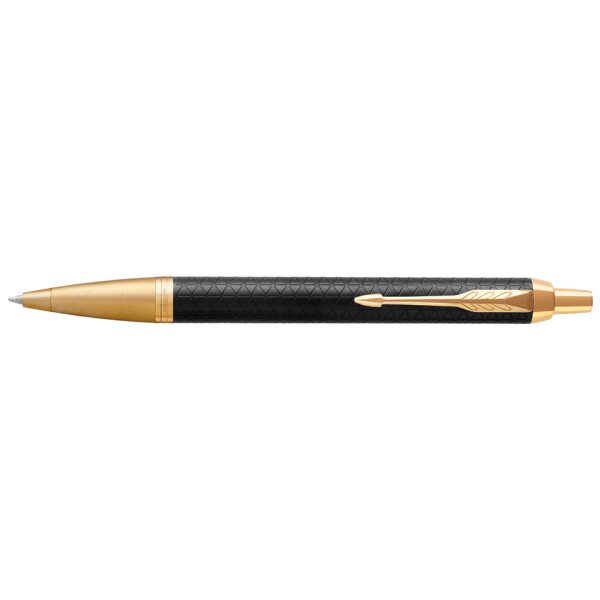 PARKER Stylo &agrave; bille IM PREMIUM Noir et Dor&eacute; G.T.
