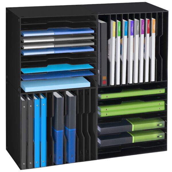 CEP Sortierbox CubiCep, 12 Fächer, schwarz