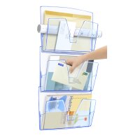 CEP Lot de 3 corbeilles murales Happy, A4, 1 compartiment