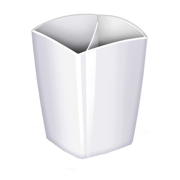 CEP Stifteköcher GLOSS, 2 Fächer, weiss