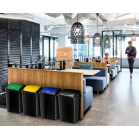 CEP Poubelle ROSSIGNOL, couvercle basculant, noir / jaune