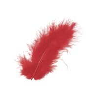 KNORR PRANDELL Plumes marabout 10cm 216619150 rouge 15 pcs.