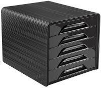 CEP Schubladenbox Smoove CLASSIC, 5 Schübe, schwarz