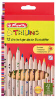 herlitz Dreikant-Buntstifte Trilino, 12er Karton-Etui