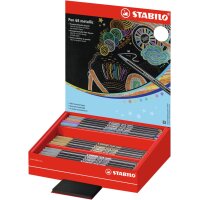 STABILO Feutre Pen 68 metallic, présentoir de 60