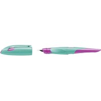 STABILO Stylo plume EASYbirdy L, gauchers, bleu/azur
