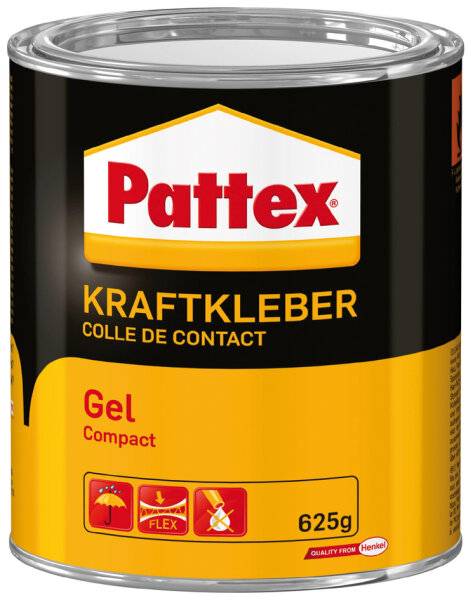 Pattex Compact Gel Kraftkleber, lösemittelhaltig, 625 g Dose