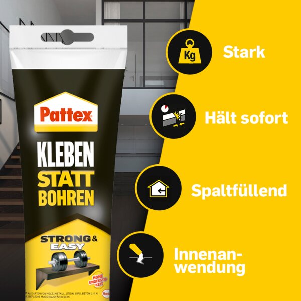 Pattex Colle forte Coller au lieu de percer, tube de 50 g