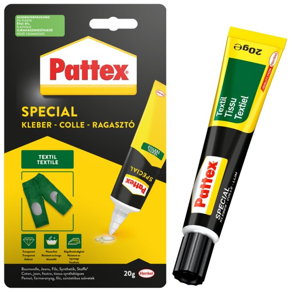 Pattex Colle spéciale TEXTIL, tube de 20 g