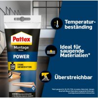 Pattex Montagekleber POWER, weiss, 250 g Standtube