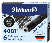 Pelikan Cartouches dencre 4001 TP/6, marron-brillant
