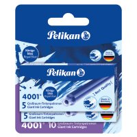 Pelikan Cartouches dencre longues 4001 GTP/5/2/B, bleu