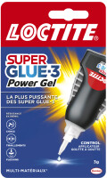LOCTITE Colle instantanée SUPER GLUE-3 Power Gel Control