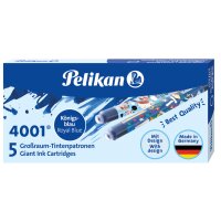 Pelikan Cartouches dencre grand volume GTP/F/5, bleu royal
