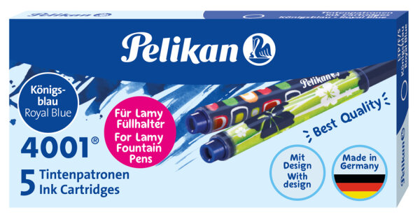 Pelikan Cartouches dencre LTP/F/5, bleu royal
