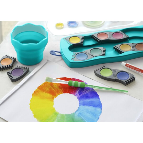 FABER-CASTELL Palette de peinture CONNECTOR, 24 couleurs