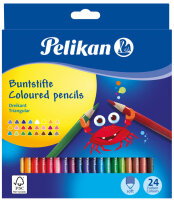 Pelikan Crayons de couleur triangulaire minces,...