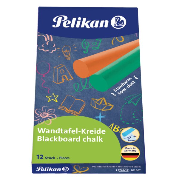 Pelikan Craie pour tableaux noirs 745/12, coloré, étui en