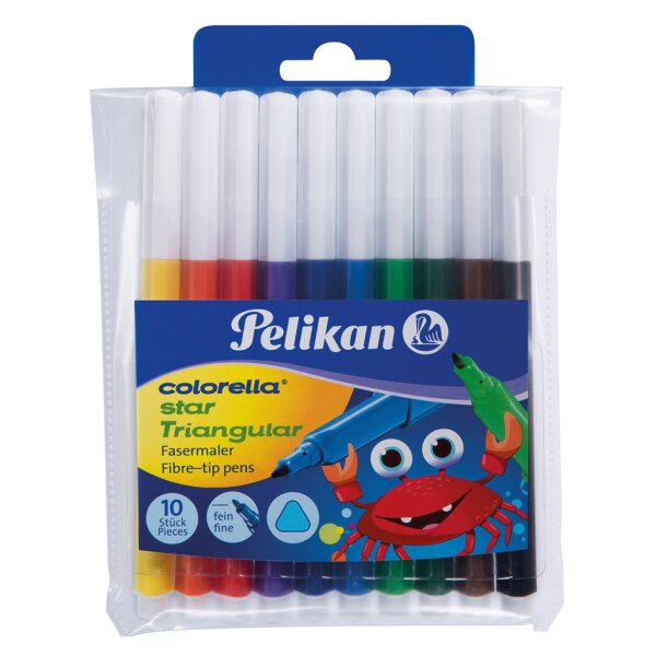 Pelikan Feutres colorella star Triangular, &eacute;tui de 10