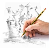 STAEDTLER Crayon de papier Noris avec gomme, pot de 72
