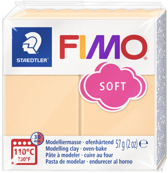 FIMO EFFECT Pâte à modeler, à cuire, 57 g, pêche pastel