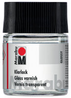 Marabu Vernis transparent, haute brillance, 50 ml, en verre