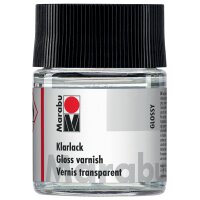Marabu Vernis transparent, haute brillance, 50 ml, en verre